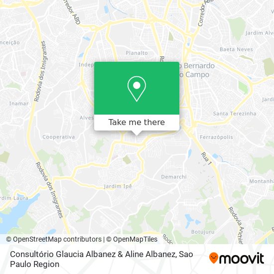 Mapa Consultório Glaucia Albanez & Aline Albanez
