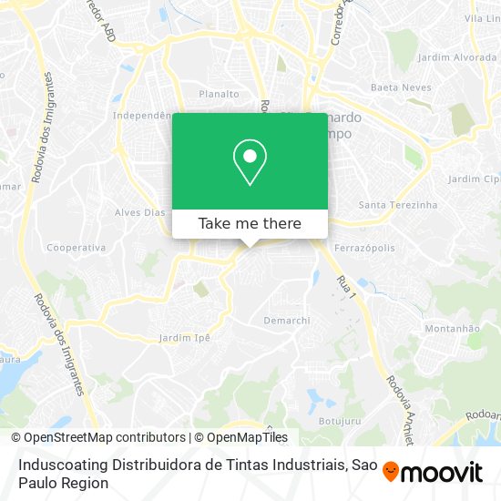 Induscoating Distribuidora de Tintas Industriais map