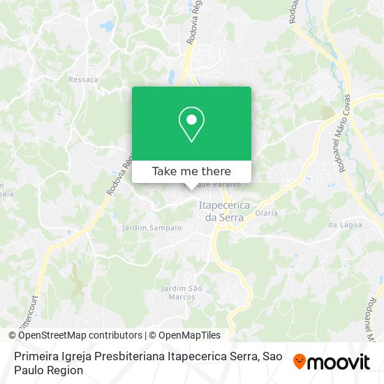 Primeira Igreja Presbiteriana Itapecerica Serra map