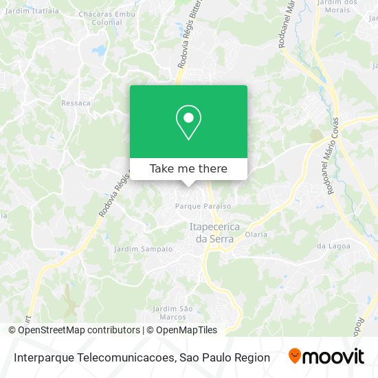Interparque Telecomunicacoes map