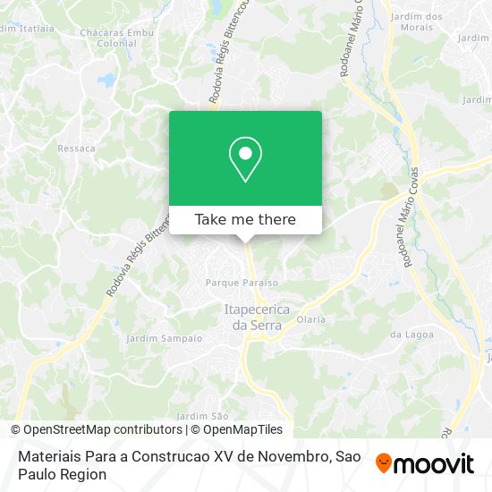 Mapa Materiais Para a Construcao XV de Novembro