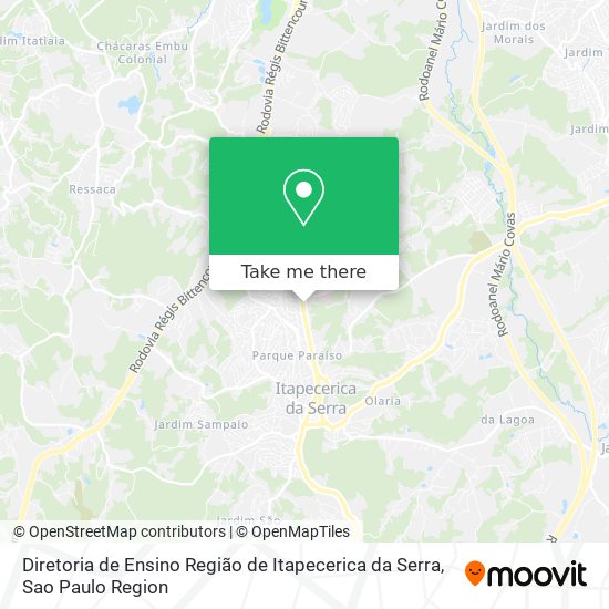 Diretoria de Ensino Região de Itapecerica da Serra map