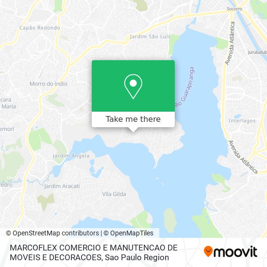 Mapa MARCOFLEX COMERCIO E MANUTENCAO DE MOVEIS E DECORACOES