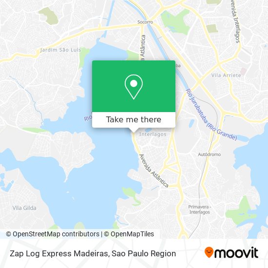 Zap Log Express Madeiras map