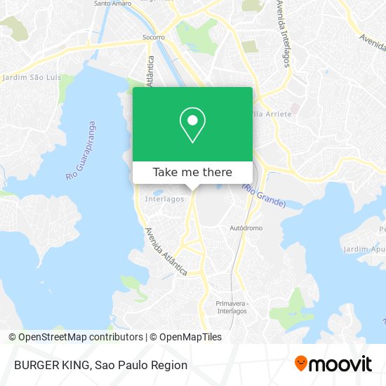 Mapa BURGER KING