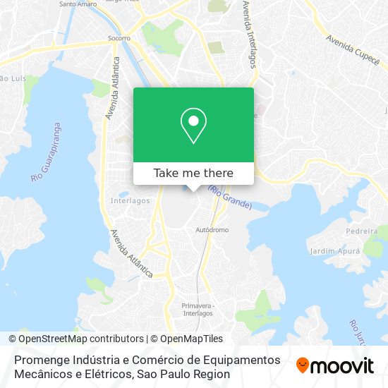 Promenge Indústria e Comércio de Equipamentos Mecânicos e Elétricos map