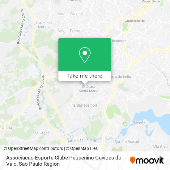 Mapa Associacao Esporte Clube Pequenino Gavioes do Valo