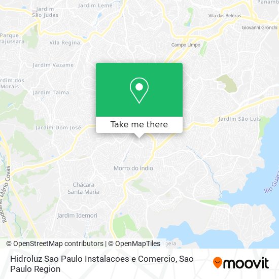 Hidroluz Sao Paulo Instalacoes e Comercio map