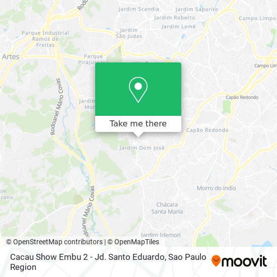 Cacau Show Embu 2 - Jd. Santo Eduardo map