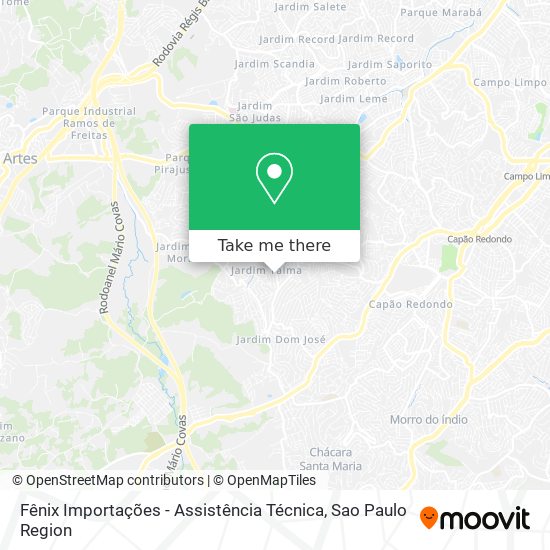 Mapa Fênix Importações - Assistência Técnica