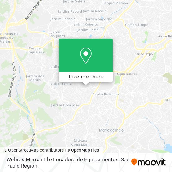 Webras Mercantil e Locadora de Equipamentos map