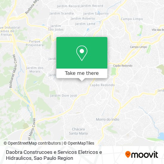 Mapa Daobra Construcoes e Servicos Eletricos e Hidraulicos