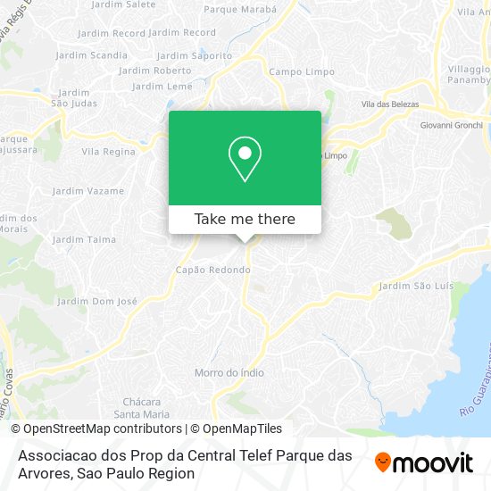 Associacao dos Prop da Central Telef Parque das Arvores map