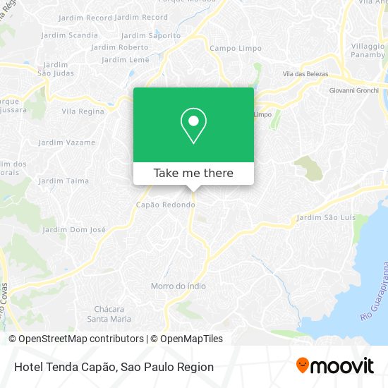 Mapa Hotel Tenda Capão