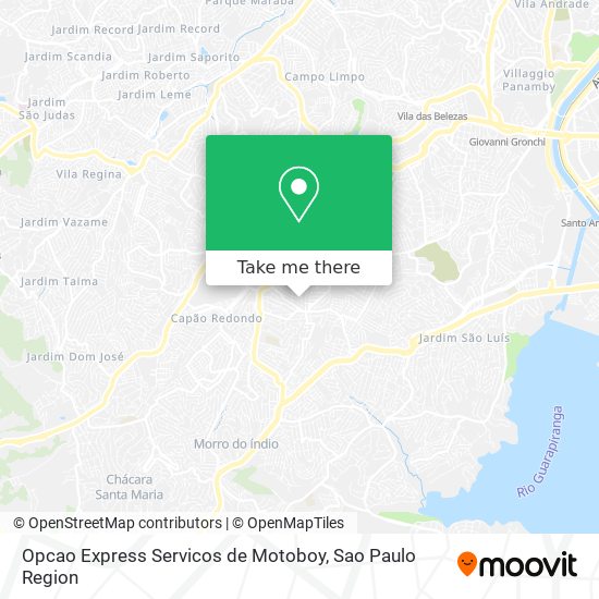 Mapa Opcao Express Servicos de Motoboy