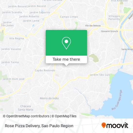 Rose Pizza Delivery map