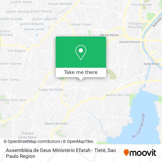 Assembléia de Deus Ministério Efatah - Tietê map