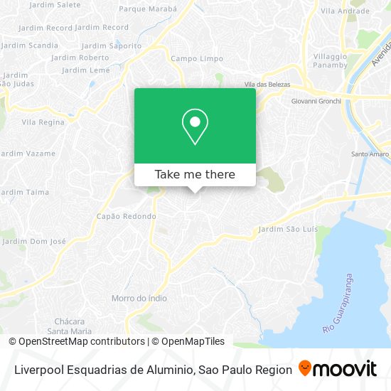 Mapa Liverpool Esquadrias de Aluminio
