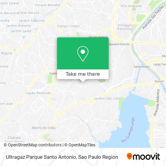 Mapa Ultragaz Parque Santo Antonio