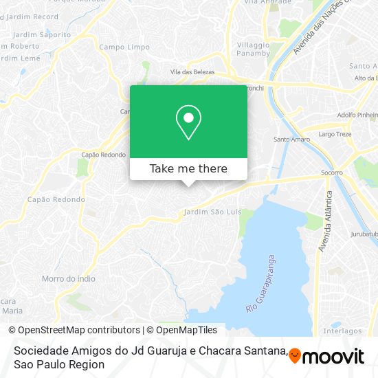 Mapa Sociedade Amigos do Jd Guaruja e Chacara Santana