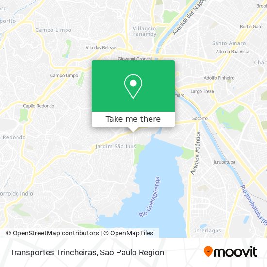 Transportes Trincheiras map