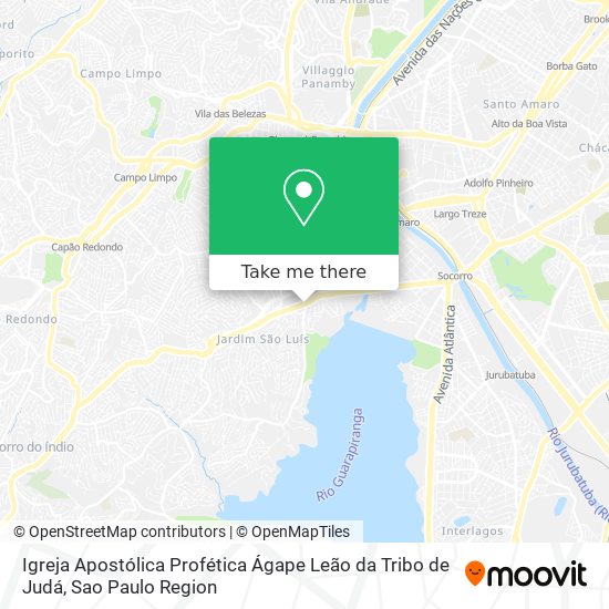 Mapa Igreja Apostólica Profética Ágape Leão da Tribo de Judá