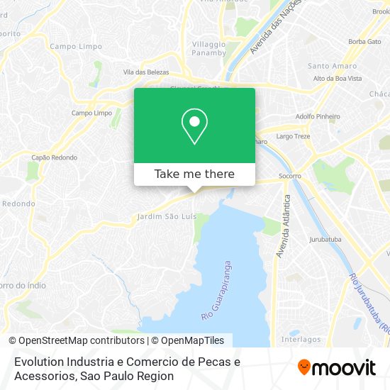 Evolution Industria e Comercio de Pecas e Acessorios map