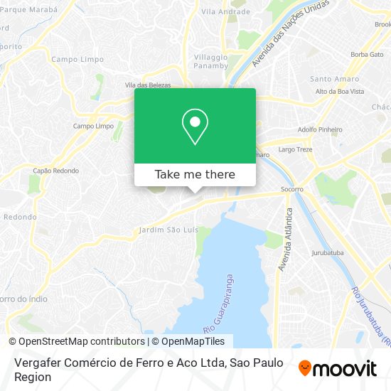 Mapa Vergafer Comércio de Ferro e Aco Ltda