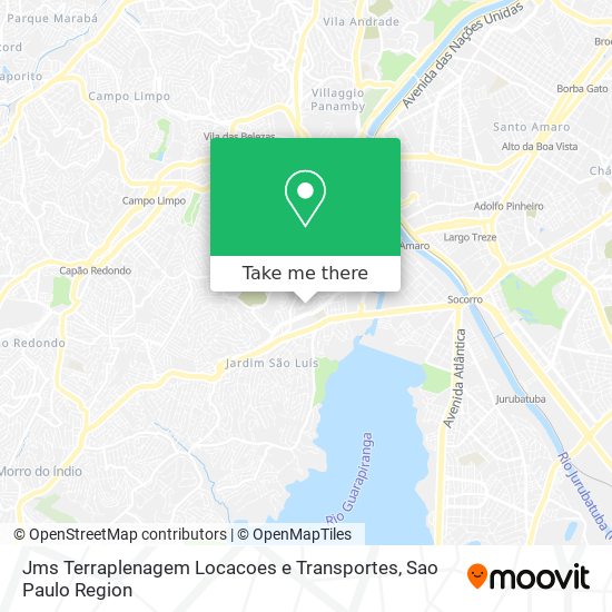 Mapa Jms Terraplenagem Locacoes e Transportes