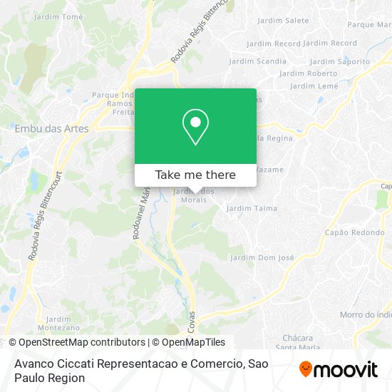 Mapa Avanco Ciccati Representacao e Comercio