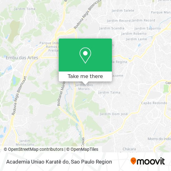 Mapa Academia Uniao Karatê do