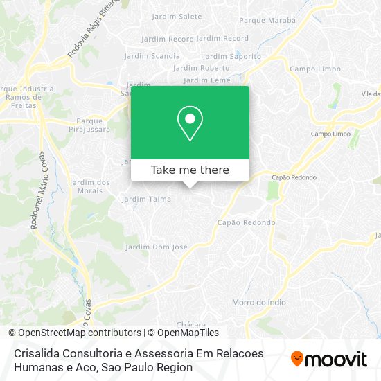 Mapa Crisalida Consultoria e Assessoria Em Relacoes Humanas e Aco