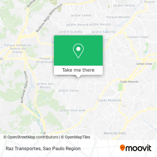 Raz Transportes map