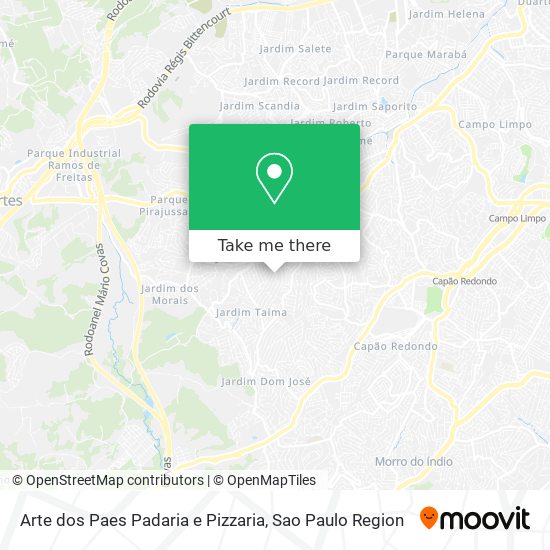 Arte dos Paes Padaria e Pizzaria map