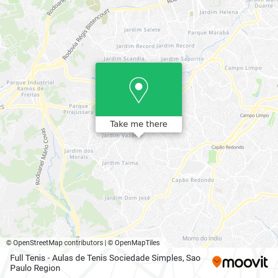 Full Tenis - Aulas de Tenis Sociedade Simples map
