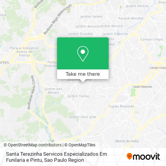 Santa Terezinha Servicos Especializados Em Funilaria e Pintu map