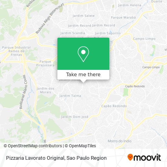 Pizzaria Lavorato Original map