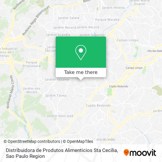 Mapa Distribuidora de Produtos Alimenticios Sta Cecilia