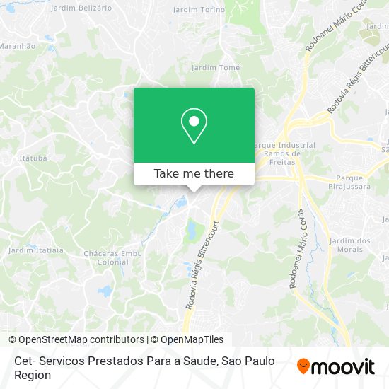 Cet- Servicos Prestados Para a Saude map