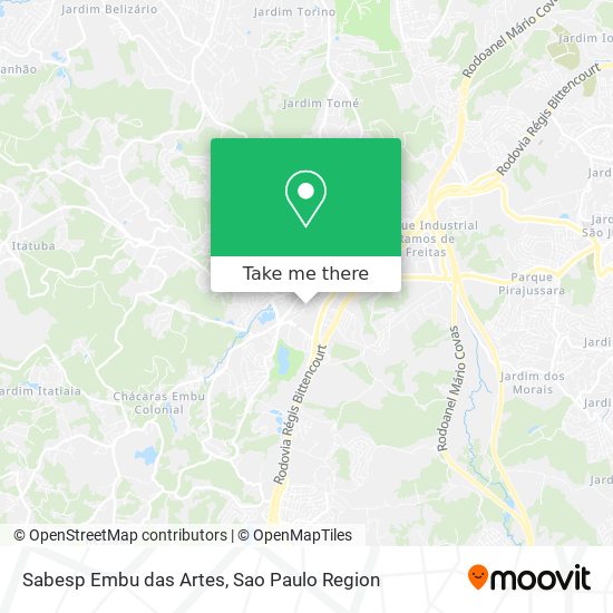 Sabesp Embu das Artes map