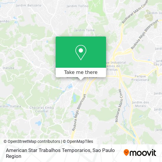 American Star Trabalhos Temporarios map