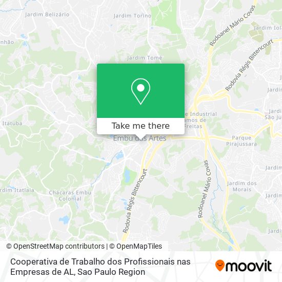 Cooperativa de Trabalho dos Profissionais nas Empresas de AL map