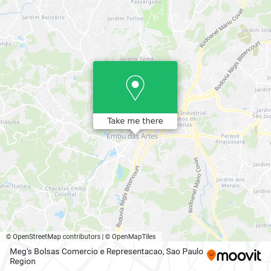 Meg's Bolsas Comercio e Representacao map
