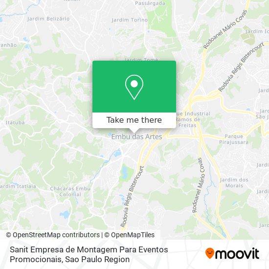 Sanit Empresa de Montagem Para Eventos Promocionais map