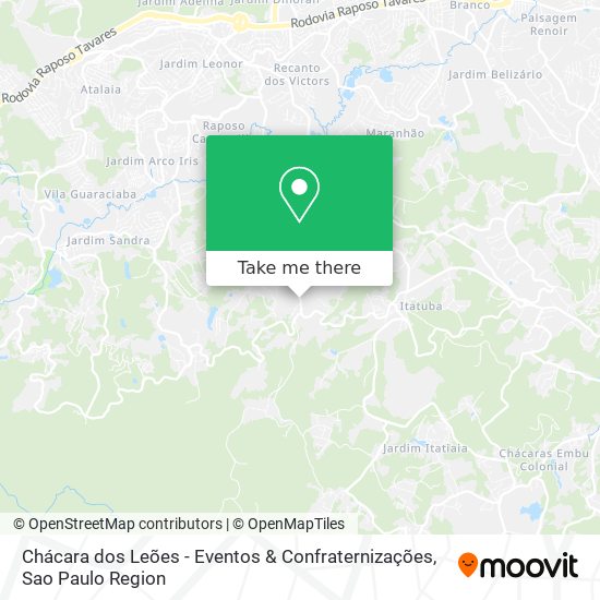 Chácara dos Leões - Eventos & Confraternizações map
