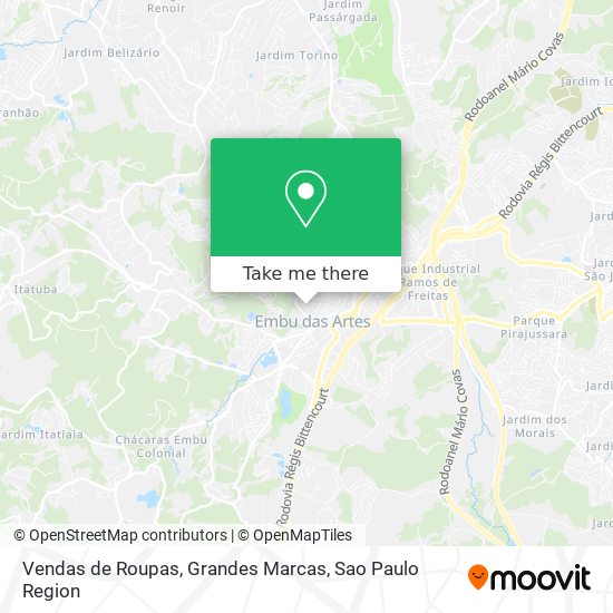 Mapa Vendas de Roupas, Grandes Marcas