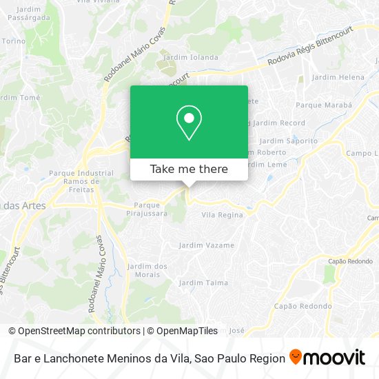 Bar e Lanchonete Meninos da Vila map