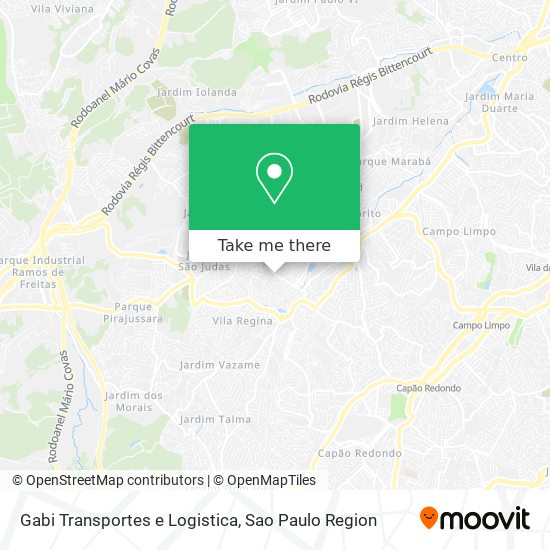 Gabi Transportes e Logistica map