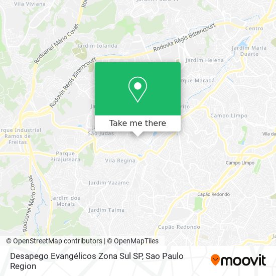Desapego Evangélicos Zona Sul SP map