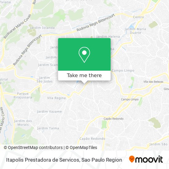 Mapa Itapolis Prestadora de Servicos